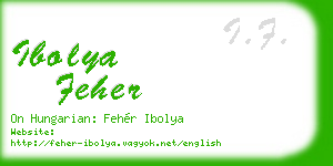 ibolya feher business card